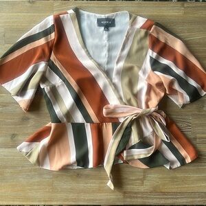 Peplum Blouse in Autumn Colors